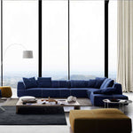 blue corner sofa