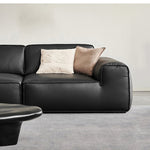 Black Leather Sofa 