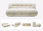 Seater Sofa White Boucle