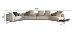  Grey Linen Luxury Sofa