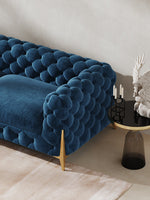 velvet two seater sofa