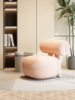 pink Boucle Armchair