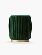 green velvet footstool