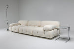 white boucle sofa