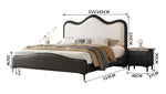 king size leather bed