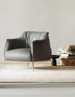 grey armchair