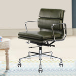 green Leather Office Chair