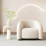 White Velvet  Armchair