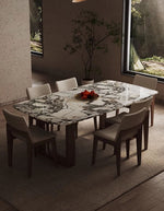 square marble dining table