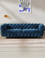 velvet two seater sofa