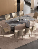 grey marble dining table