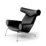 black leather armchair