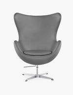 Arne J Style Egg Chair In Grey Premium Leather｜ DC Concept