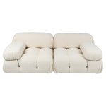 white boucle sofa