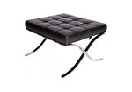 Classic Modern Barcelona Chair And Footstool, Black Leather, Clearance｜ DC Concept