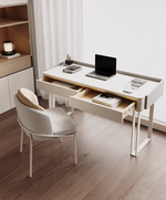 white office desks