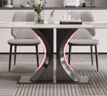 white gloss dining table