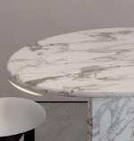 Oval Marble Dining Table