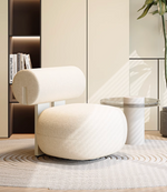 white Boucle Armchair