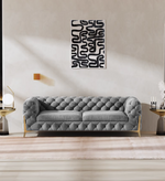 Two Seater Velvet Sofa