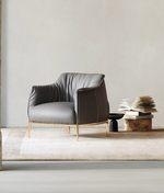 grey armchair