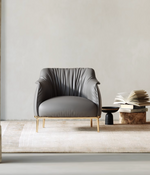 grey armchair