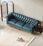 three seater leather sofa