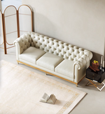 three seater leather sofa