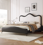 king size leather bed