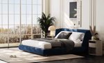 Blue King Size Bed