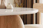 white marble top dining table