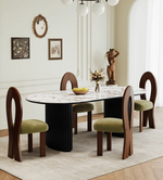 oval marble dining table