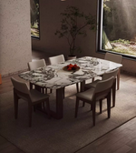 square marble dining table