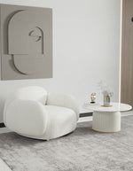 white Boucle Armchair