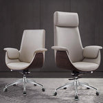 grey leather office chair