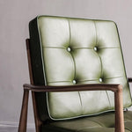 green leather armchair