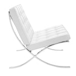 White Leather Barcelona Chair 