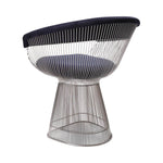 Warren Platner Dining Chair - Chrome Base, Dark Blue｜ DC Concept