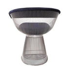 Warren Platner Dining Chair - Chrome Base, Dark Blue｜ DC Concept