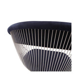 Warren Platner Dining Chair - Chrome Base, Dark Blue｜ DC Concept